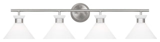 Belcarra 4 Light Bath, Brushed Steel