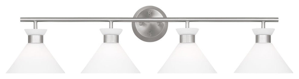 Belcarra 4 Light Bath, Brushed Steel