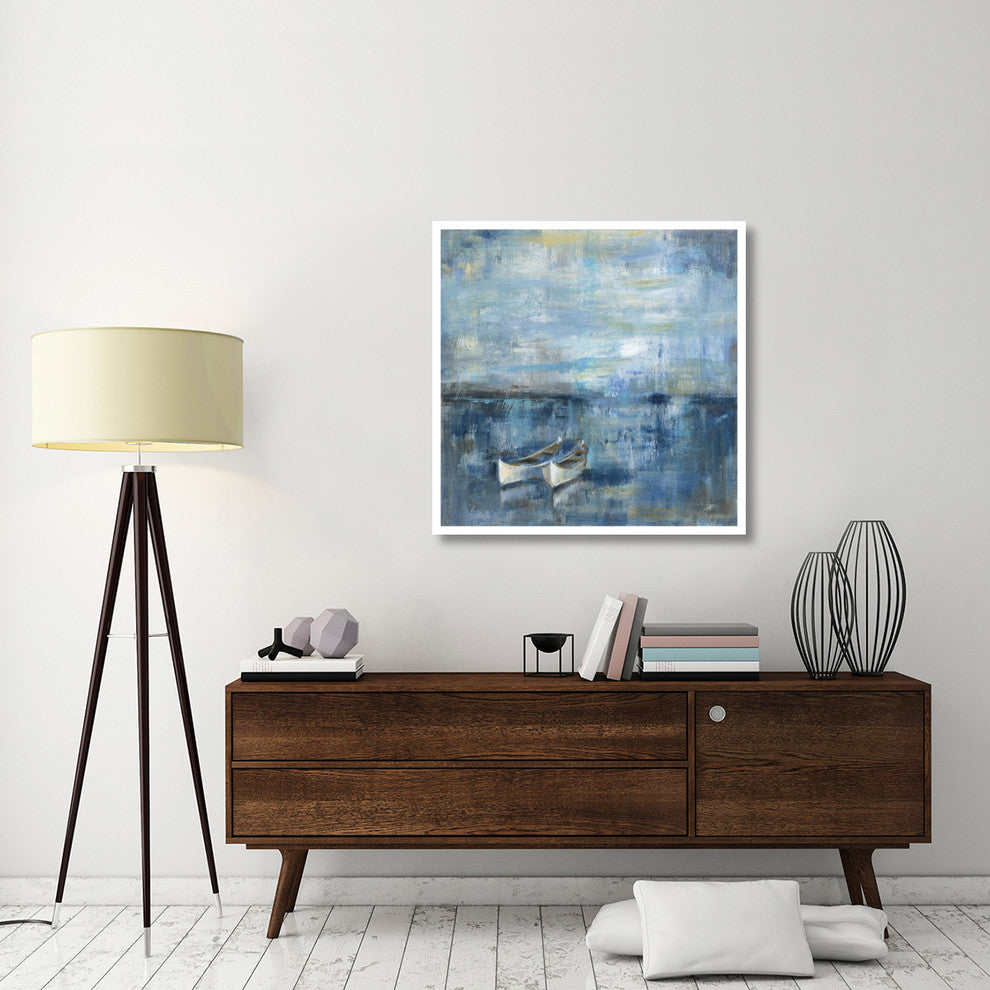 "Two Boats" Digital Paper Print by Silvia Vassileva, 38"x38"