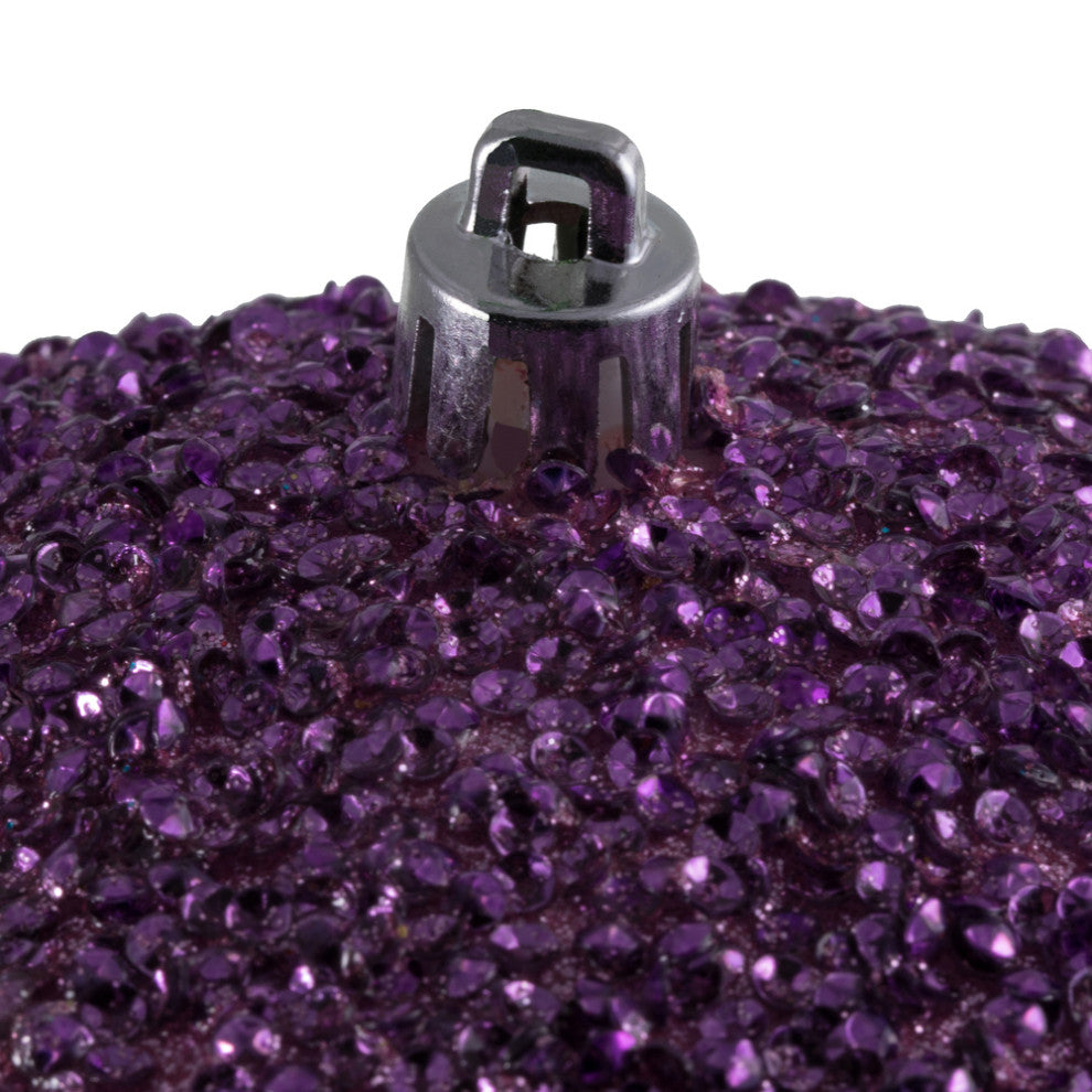 Vickerman 6" Pink Beaded Ball Drilled 4-Pack, N185879D