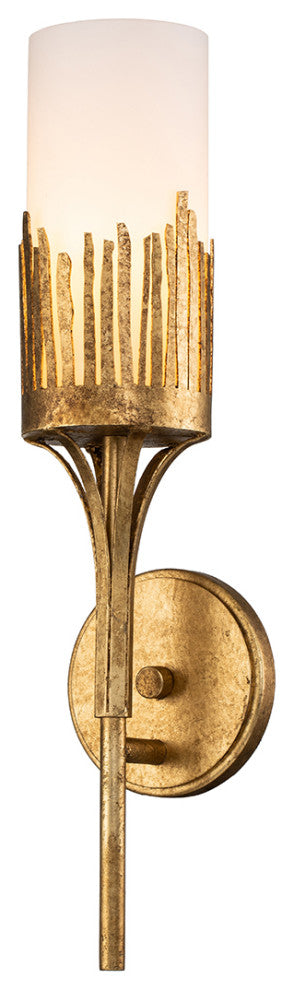 Manor 1 Light Sconce in Gold Leaf