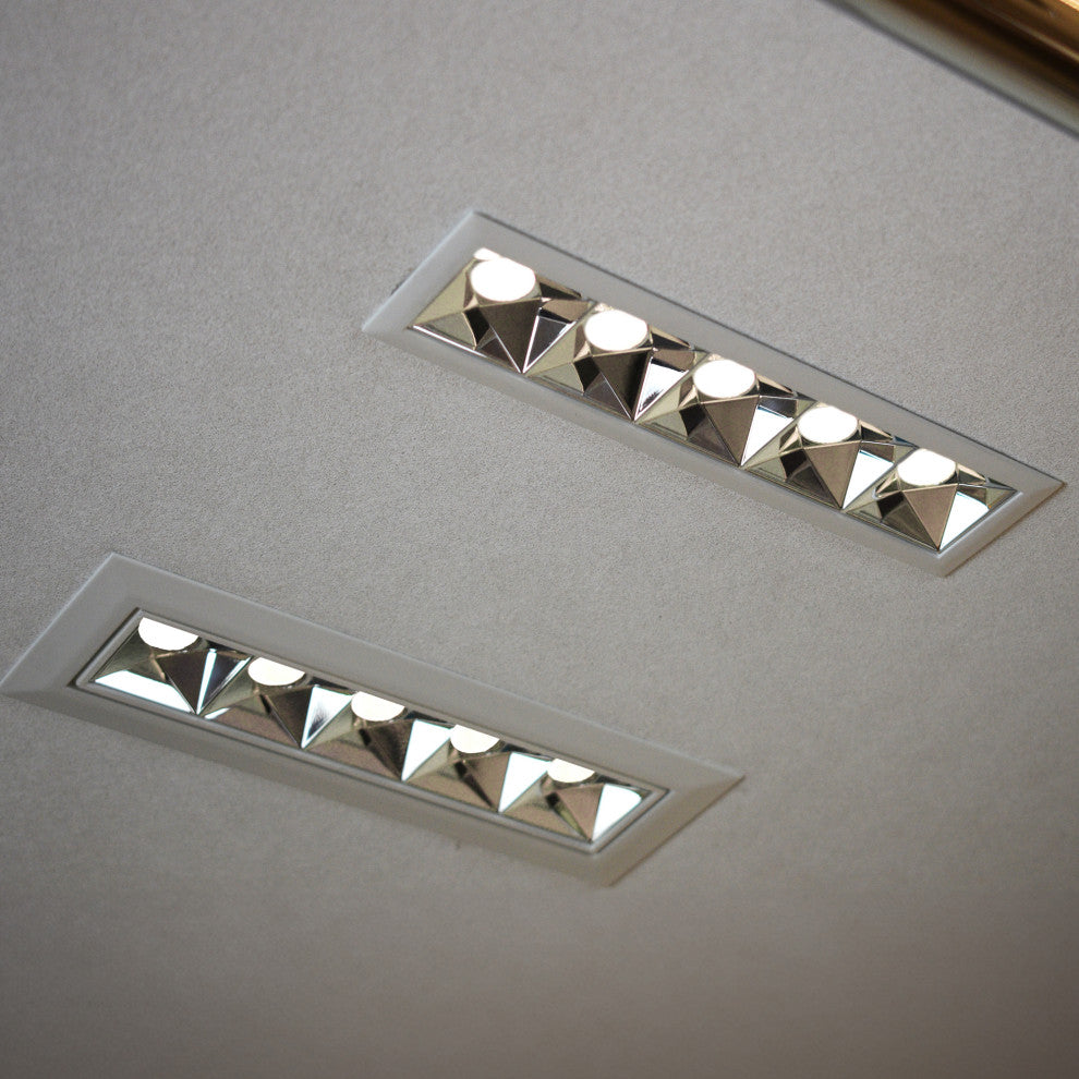 5 Lights Integrated LED Recessed Downlight w/ Trim Commercial Grade, White