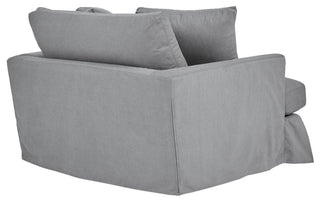 Ciara 53" Upholstered Chair and a Half in Pearl, Slate Gray