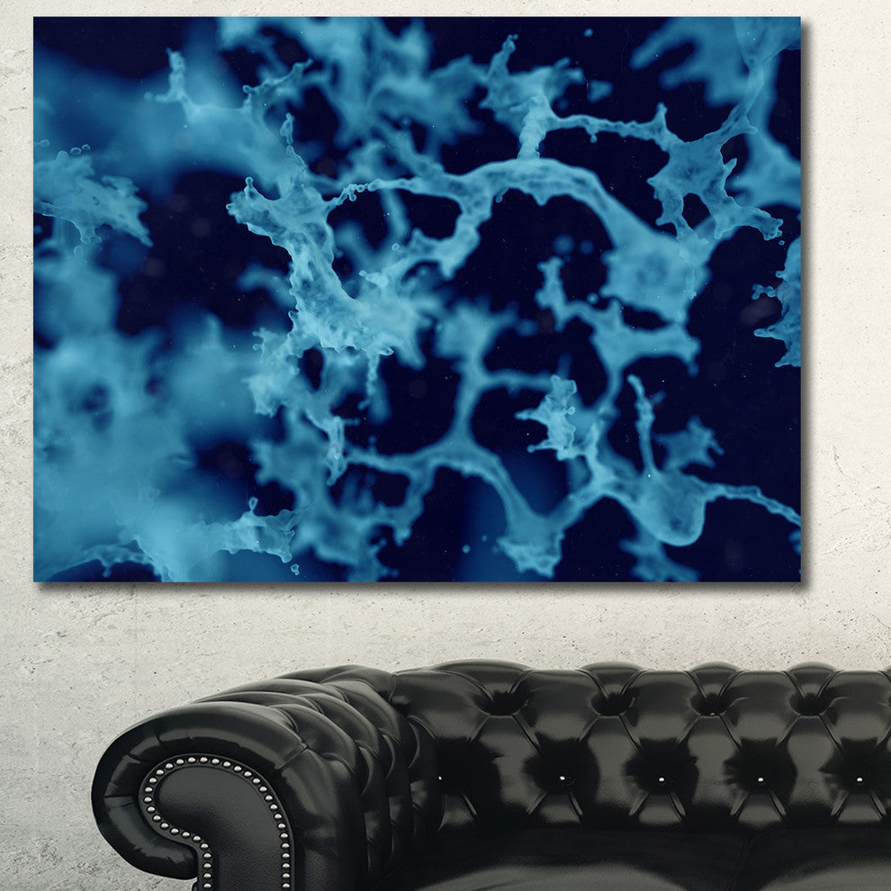Cloudy Abstract Blue Texture, Abstract Canvas Art Print, 40"x30"