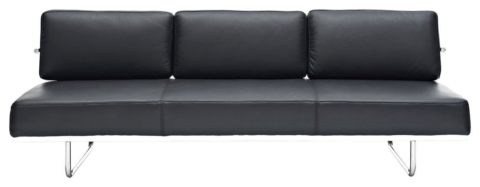 Modern Contemporary Living Room Convertible Sofa Black