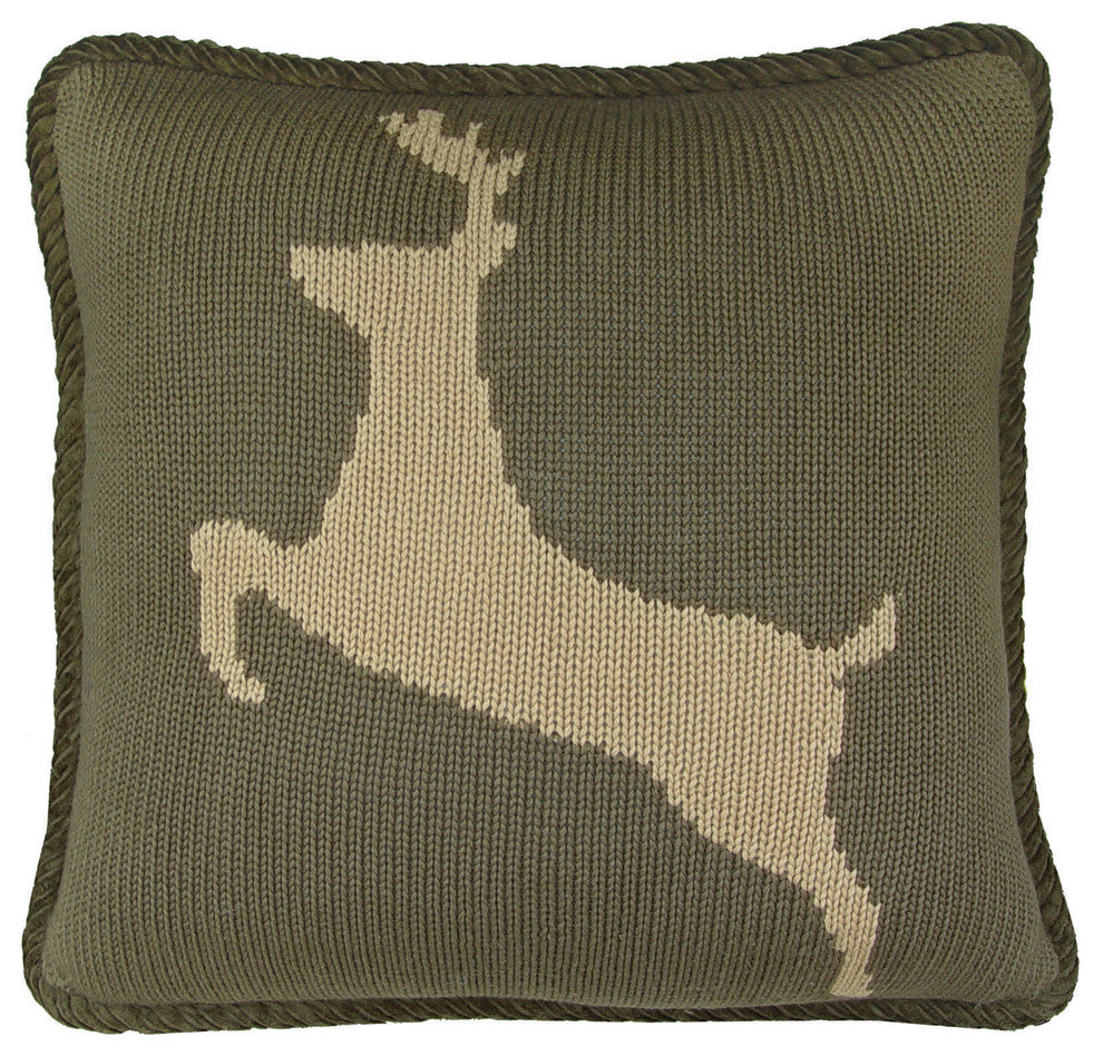 Knitted Deer Pillow
