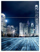 "Blue Hong Kong City Skyline" Canvas Print, 3 Panels, 28"x36"