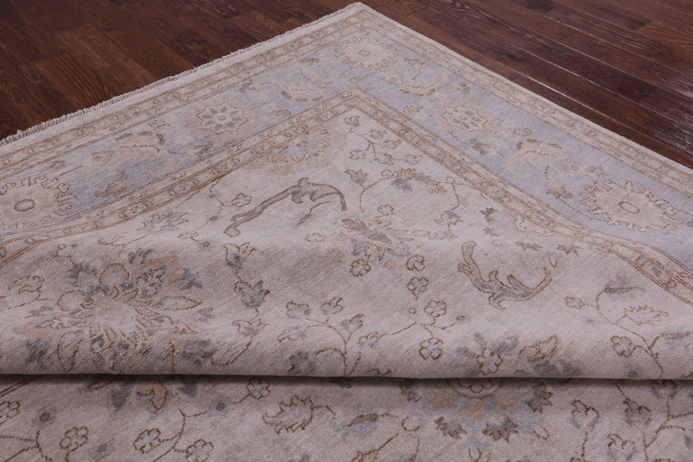 Peshawar White Wash Handmade Wool Rug 8' 11" X 12' 0" Q7843
