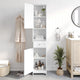 Dune Freestanding Bathroom Linen Tower Storage Cabinet, White