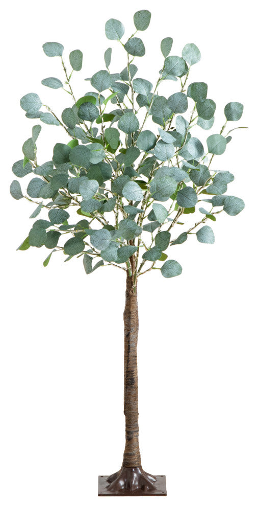 4ft. Lighted Artificial Eucalyptus Tree With 240 Warm White LED Lights