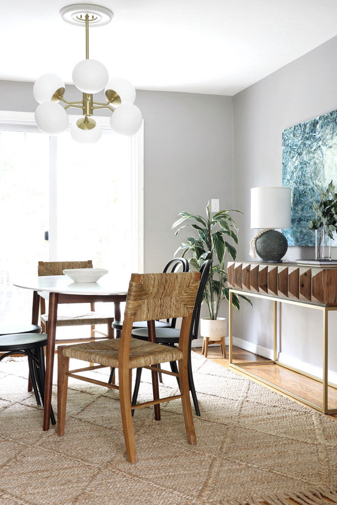 Estee 6-Light Chandelier, Opal Etched Glass, Finish: Aged Brass