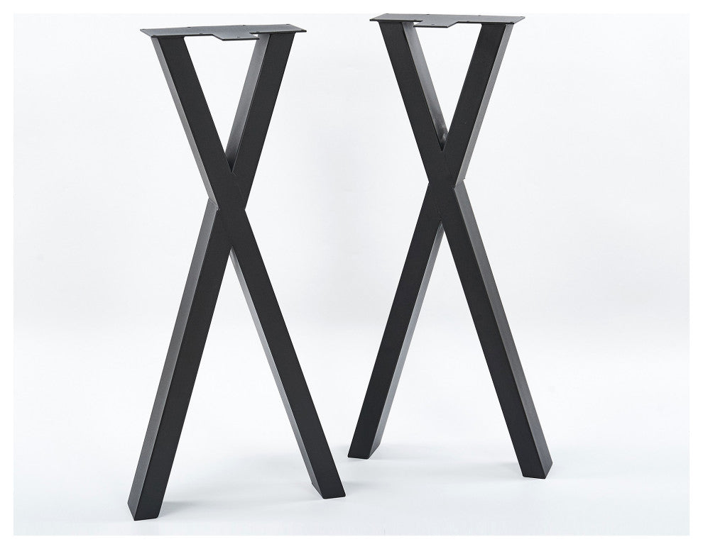 X-Type Furniture Metal Table Leg for DIY, Black, 32''