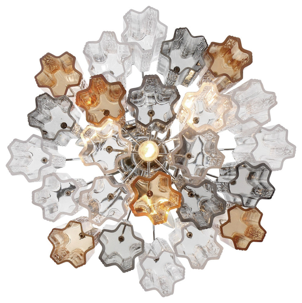 Crystorama Lighting Group ADD-300-AU Addis 4 Light 18"W Waterfall - Polished