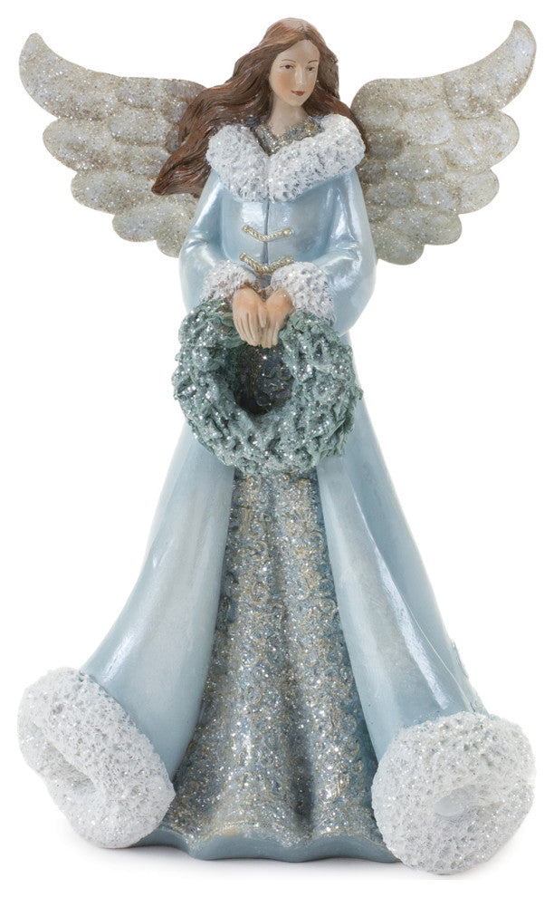 Elegant Winter Angel Figurine, Set of 2