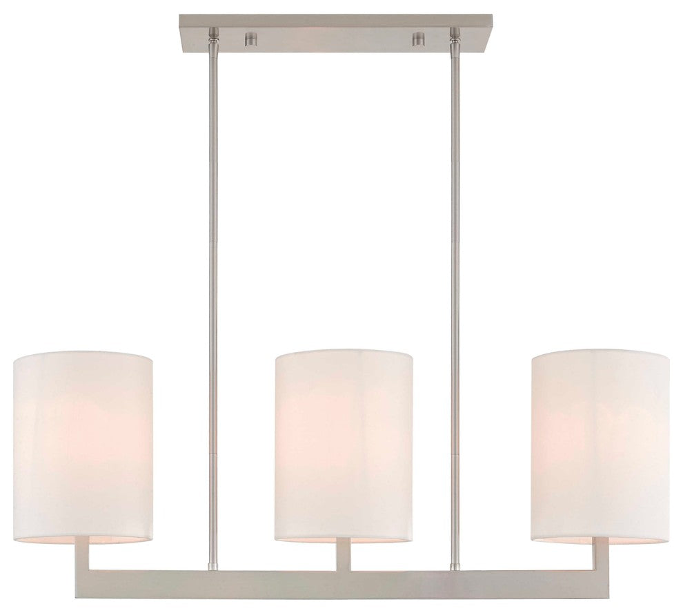 Livex Lighting Hayworth Brushed Nickel Light Linear Chandelier