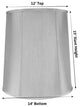 Fabric Drum Deluxe Lamp Shade With Liner 12"x14"x15", Gray