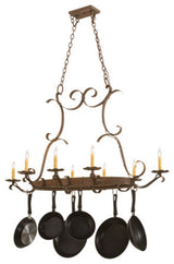 54"L Laramie 8 Light Pot Rack