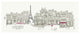 "World Cafe II Paris Pink" Digital Paper Print by Avery Tillmon, 52"x22"