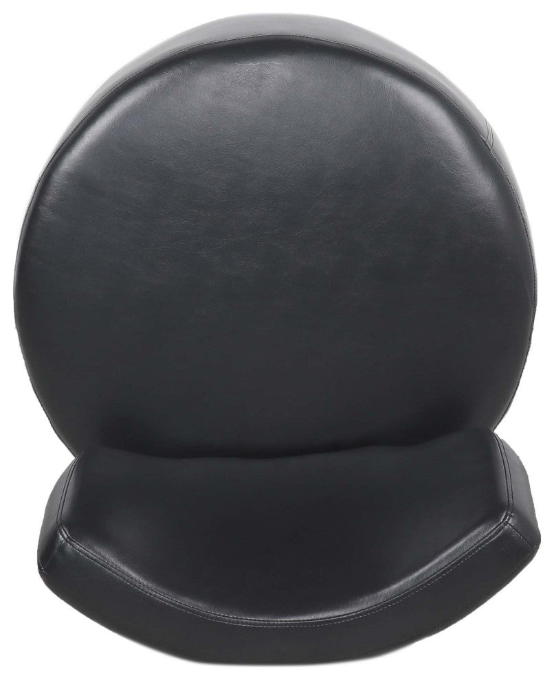 Faux Leather/Fabric Side Chair with Metal Base, Black, 29'' X 29''