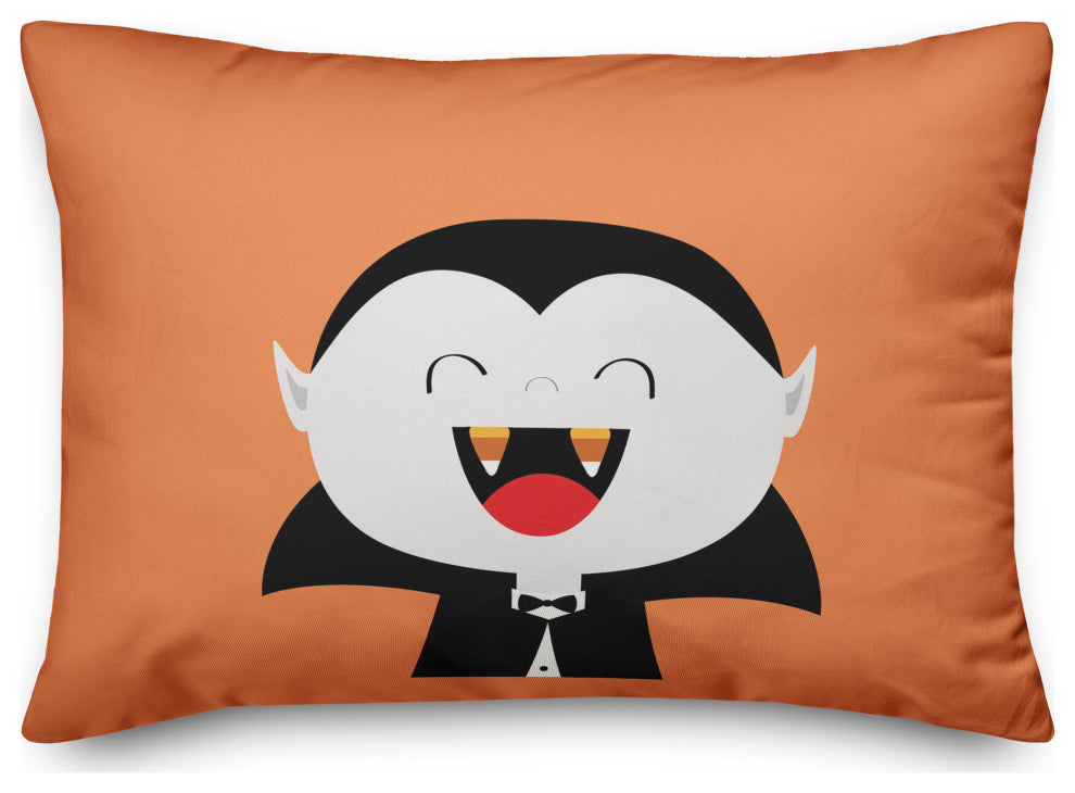 Vampire Candy Corn Fangs 14x20 Throw Pillow