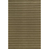 Nightwalk Striped Wool Area Rug, Olive Green 2'6"x8'