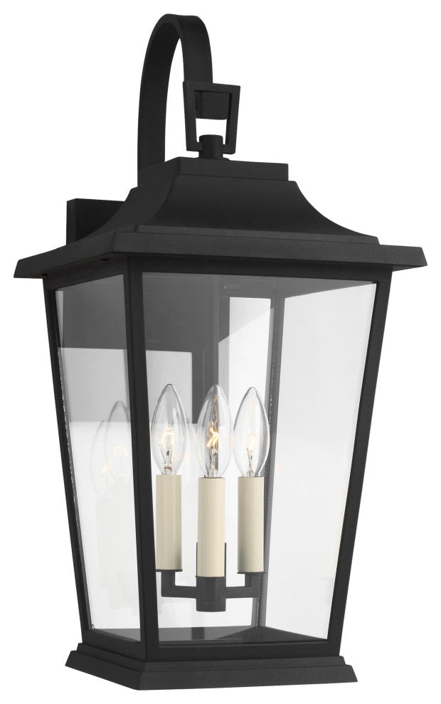 Warren Large Lantern, Textured Black