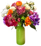 Floral Arrangement Bright Mixed Floral Lime Ceramic All Season 24"� Tall