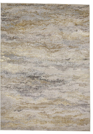 Weave & Wander Tripoli Lux Modern Rug, Gold/Gray, 6'7"x9'6"