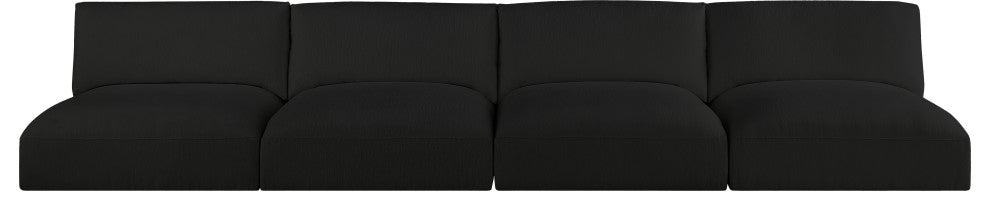 Ease Fabric Upholstered Modular Sofa, Black