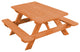 Pine Kid's Picnic Table, Cedar Stain