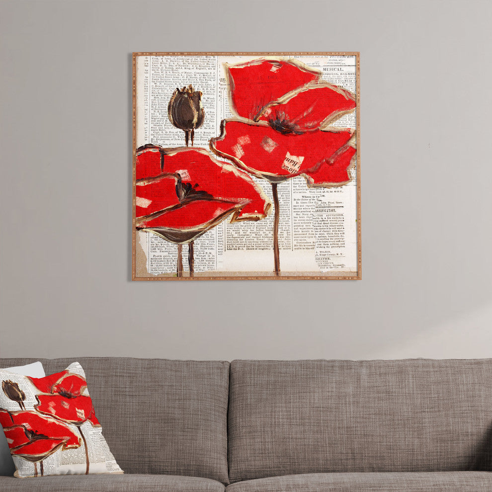 Deny Designs Irena Orlov Red Perfection Framed Wall Art