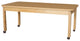 Mobile Rectangle High Pressure Laminate Table with Hardwood Legs, 18"