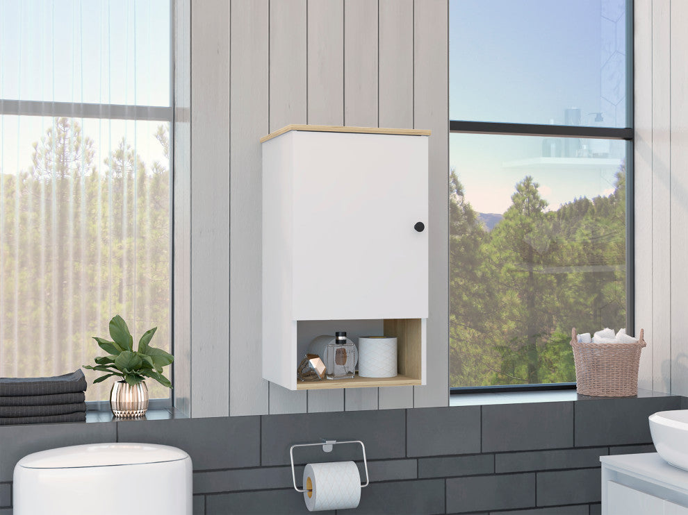 DEPOT E-SHOP Arya Medicine Cabinet, Light Oak