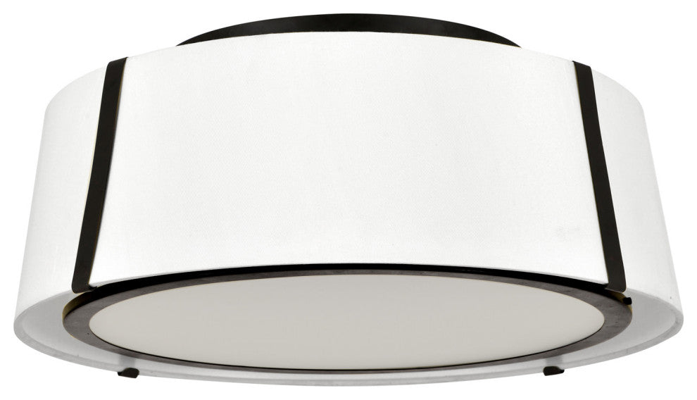 Crystorama Lighting Group FUL-905 Fulton 3 Light 18"W Semi-Flush - Black