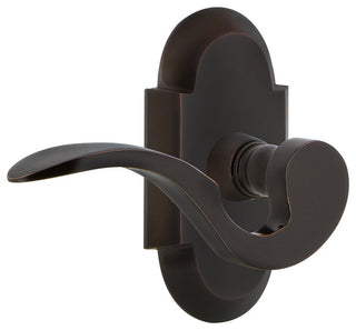 Cottage Plate With Manor Lever, Timeless Bronze, Passage, Left-Handed