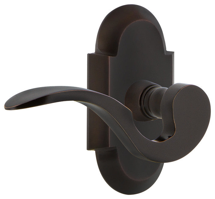 Cottage Plate With Manor Lever, Timeless Bronze, Passage, Left-Handed