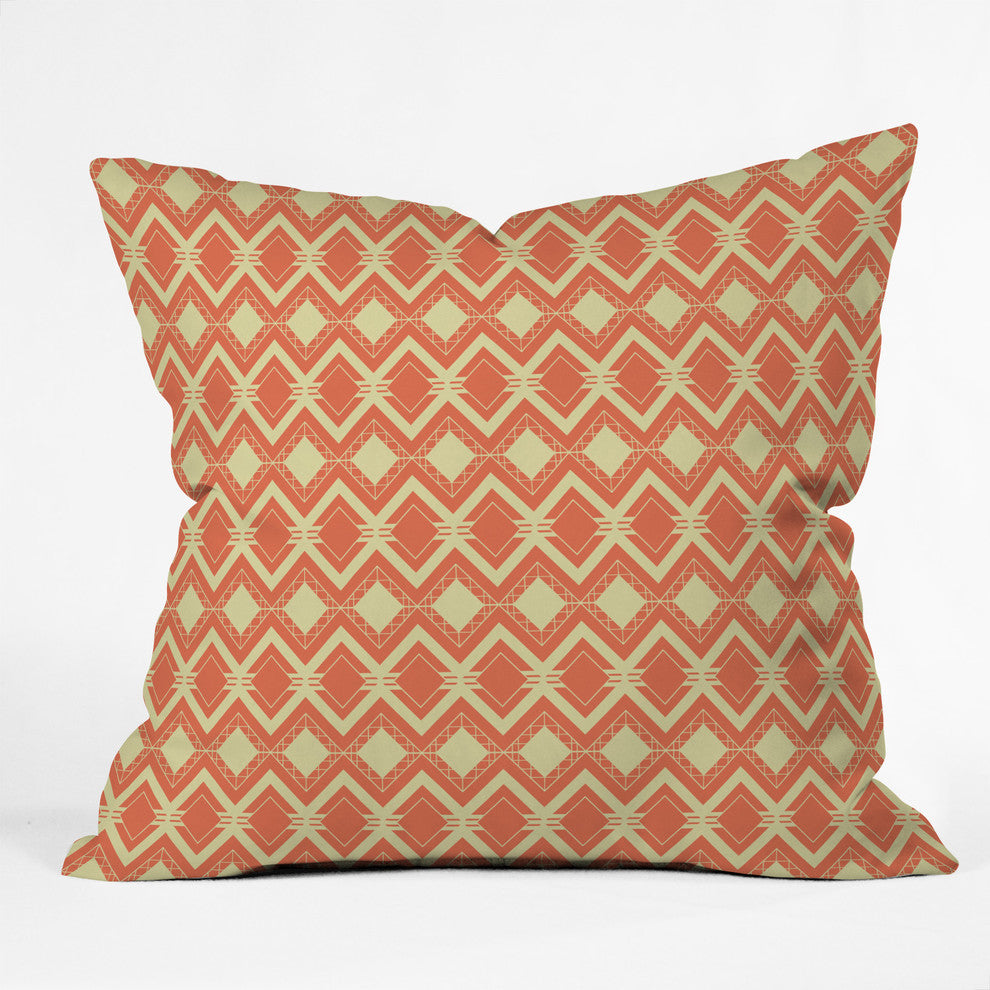 CraftBelly Tribal Persimmon Outdoor Throw Pillow