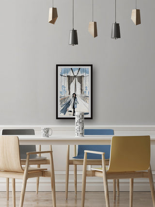 "Bridge Runway" Framed Painting Print, 16x24
