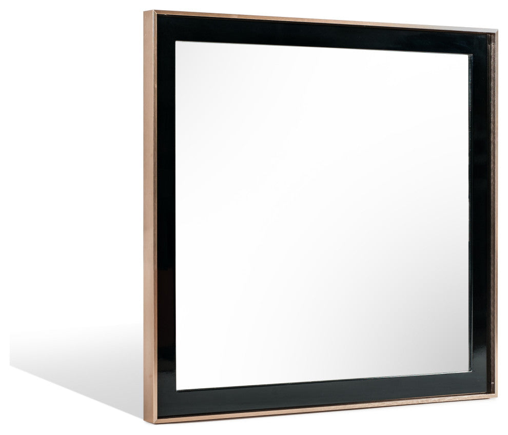 Nova Domus Cartier Modern Black and Rosegold Mirror