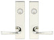Cologne Lever, Tubular Entry, Double Cylinder, Polished Stainless Steel