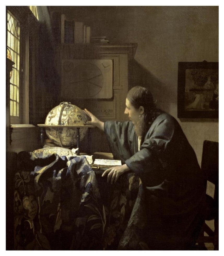"The Astronomer" Digital Paper Print by Johannes Vermeer, 28"x32"