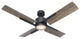 Cervantes 4-Blade Smart Ceiling Fan 56" Matte Black Dark Walnut, 2700K LED Kit