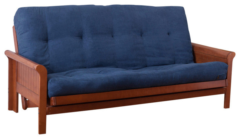 Blazing Needles Vitality 7" Microsuede Full Futon Mattress, Indigo