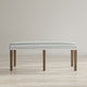 Eastern Tides Coastal Wire-Brushed Acacia 46" Upholstered Dining Bench