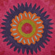 3??Round Pink Floral Edged Area Rug