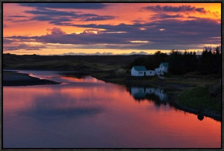 "White River" Framed Canvas Giclee by Brin Ingibergsson-Bragi, 31x21"