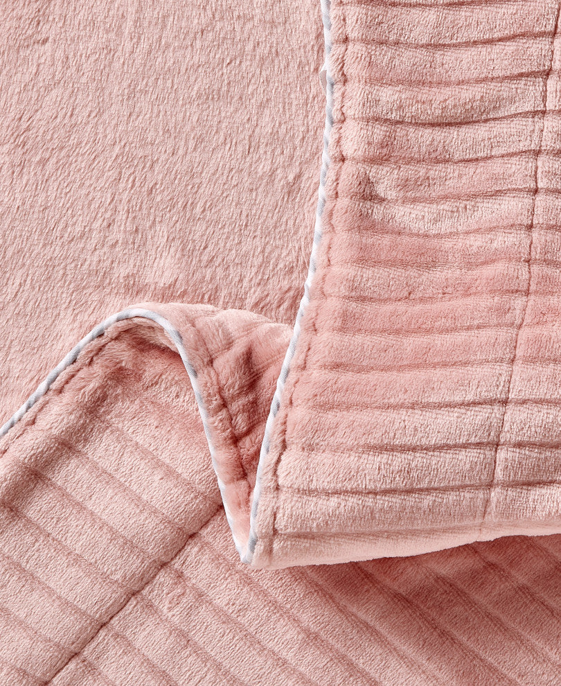 Well Being By Sunham Plush Robe, Blush, X-large