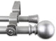 Mona Double Curtain Rod 5/8" 84-120", Satin Nickel