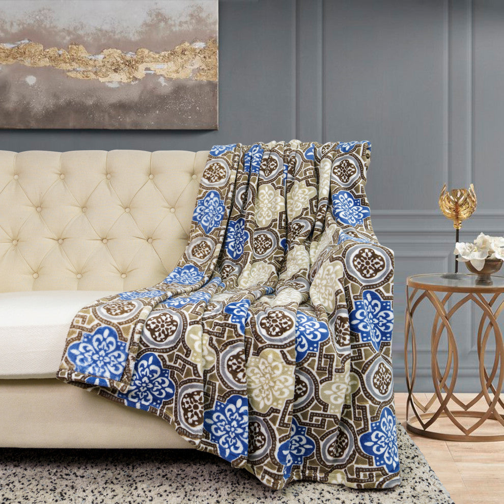 Risa Throw Blanket, Moonlight Blue