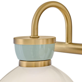 Lark Lucy Small Two Light Vanity, Lacquered Brass